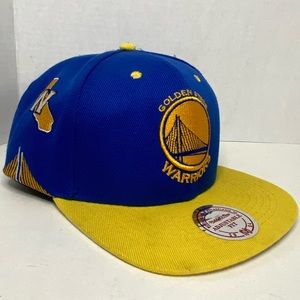 Golden State Warriors Mitchell & Ness Snapback Hat  Cap (Hardwood Limited)